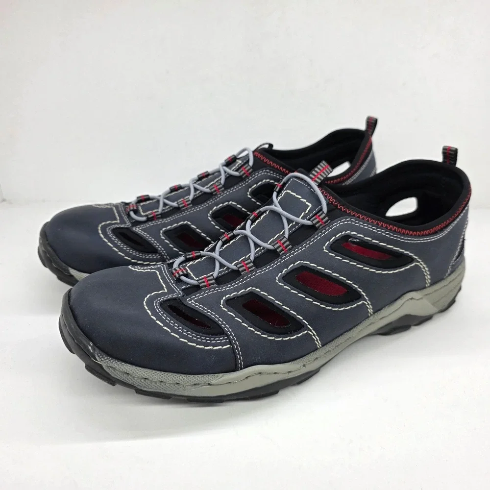 Rieker Men's Navy Red/Blue Outdoor Water Sport‎ Sandals Size 46 (US12) Summer